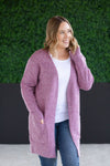 IN STOCK Madison Cozy Cardigan - Frosted Berry