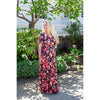 IN STOCK Millie Maxi Dress - Black and Red Tropical FINAL SALE