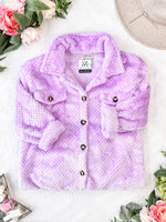 IN STOCK Fleece Shacket - Lavender