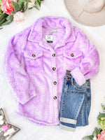 IN STOCK Fleece Shacket - Lavender