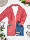 IN STOCK Madison Cozy Cardigan - Cherry Blush