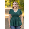 IN STOCK Emery Ruffle Top - Hunter Green | Women's Blouse FINAL SALE