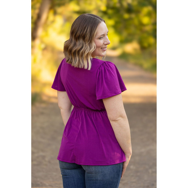 IN STOCK Emery Ruffle Top - Purple | Women's Blouse FINAL SALE