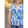 IN STOCK Emery Ruffle Top - Blue Floral | Women's Blouse FINAL SALE