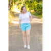 IN STOCK French Terry Stevie Shorts - Capri Blue | Women's Casual Shorts FINAL SALE