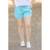 IN STOCK French Terry Stevie Shorts - Capri Blue | Women's Casual Shorts FINAL SALE