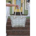 IN STOCK Rope Handle Beach Bag - Mist Anchors